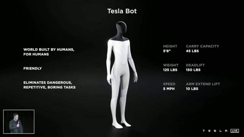 Elon Musk presenta Tesla bot